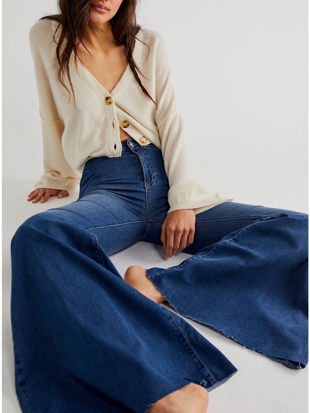 Free People We The Free Just Float On Flare Jeans 70s Bohemian Retro